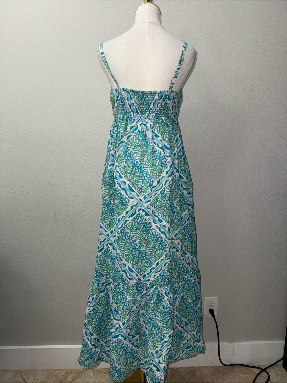 Lilly Pulitzer Heidi Cotton Maxi Prism Blue Good Grief Sz 4 - Picture 4 of 5